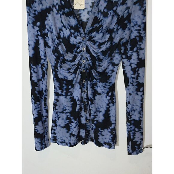 NWT Free People Onyx Indigo Combo Lucky Shirtee Womens size XL - Picture 6 of 12